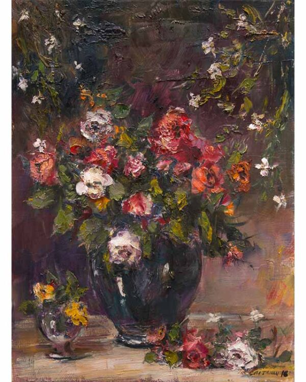 Naturaleza Barroca con Jazmines y Rosas