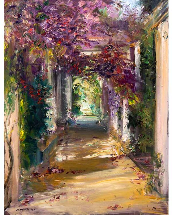 La Gran Pérgola en color vino