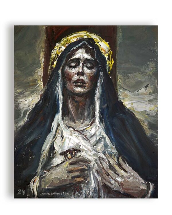 Madre Dolorosa con clavos
